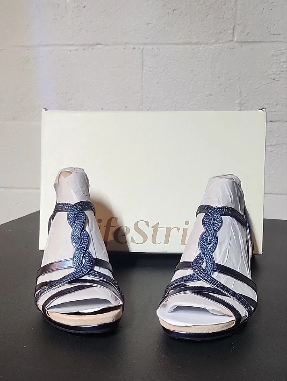 Life Stride Miami Luxnavy Braided Wedge Sandals